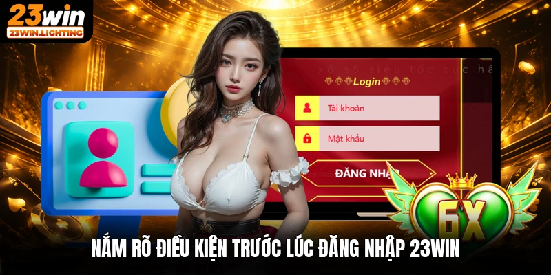 Nắm rõ điều kiện trước lúc đăng nhập 23win