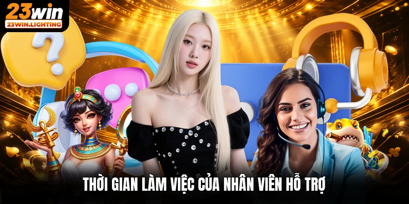 Thời gian làm việc của nhân viên hỗ trợ