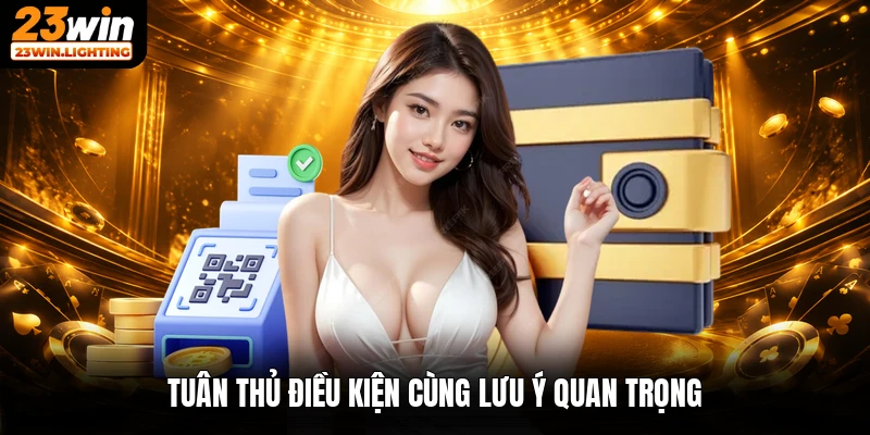 Tuân thủ điều kiện cùng lưu ý quan trọng